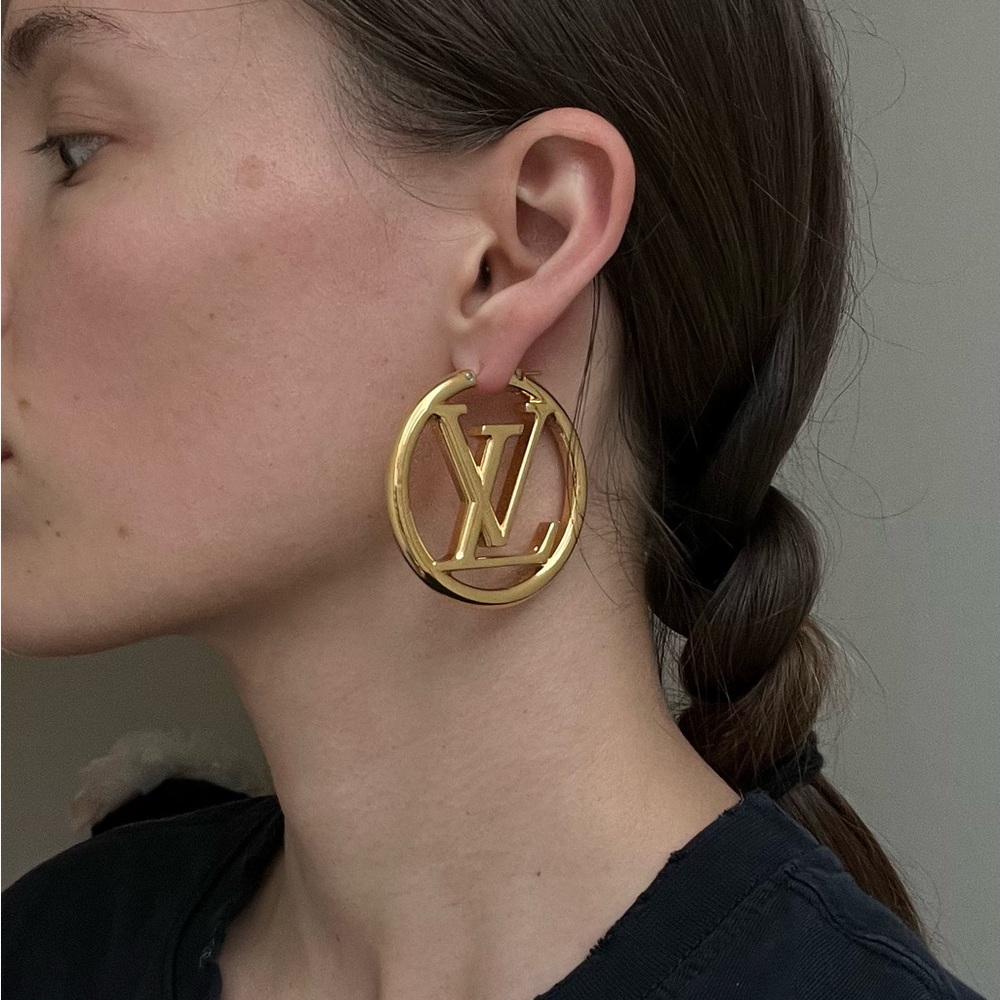 Louise Vuitton Hoop GM Earrings